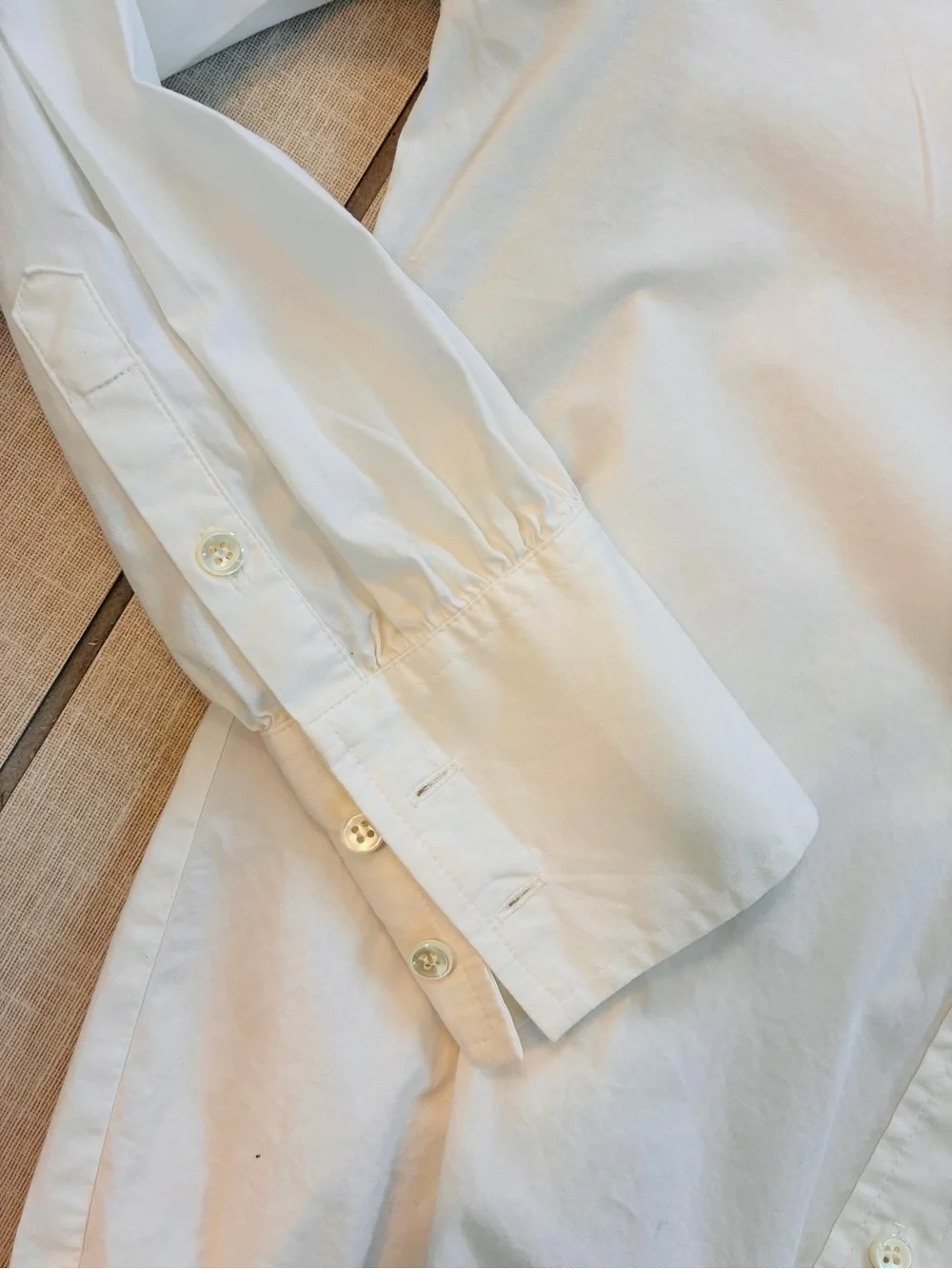 J. Crew White Cotton Riund Collar Button-Down Bodysuit Shirt 4